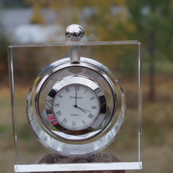 Shannon Crystal Table Clock - Picture 10 of 10